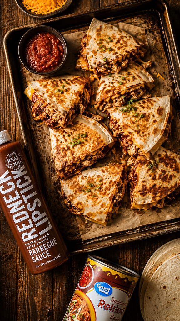 Sheet Pan BBQ Chicken Quesadillas